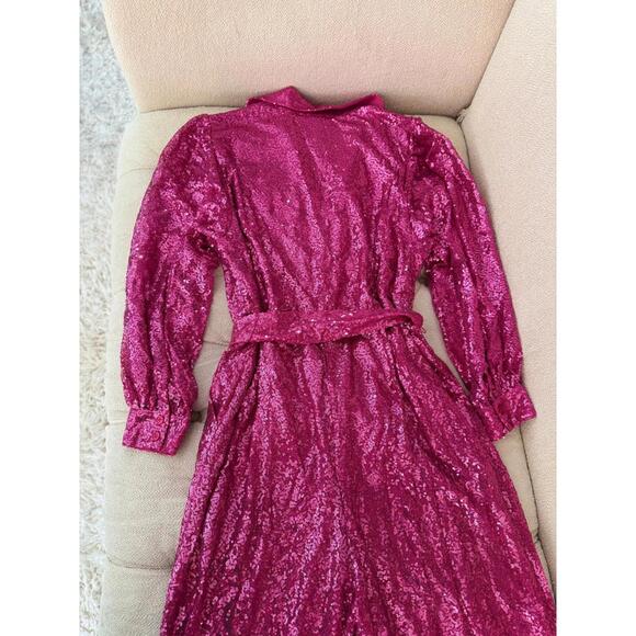 Eloquii Hot Pink Sequin Jumpsuit - Picture 7 of 8